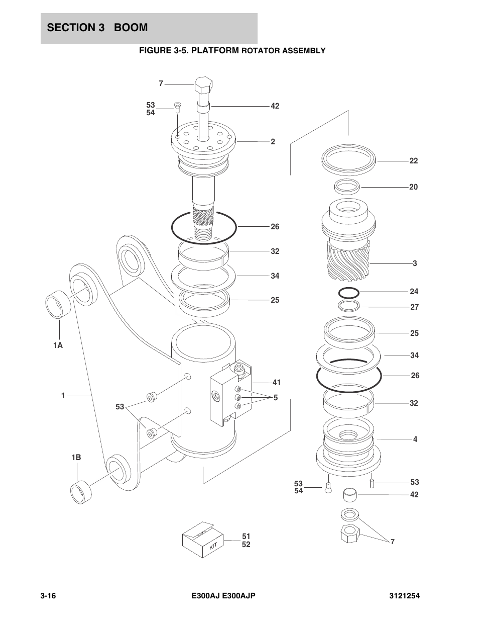 Figure 3-5. platform rotator assembly | JLG E300 Parts Manual User Manual | Page 70 / 162