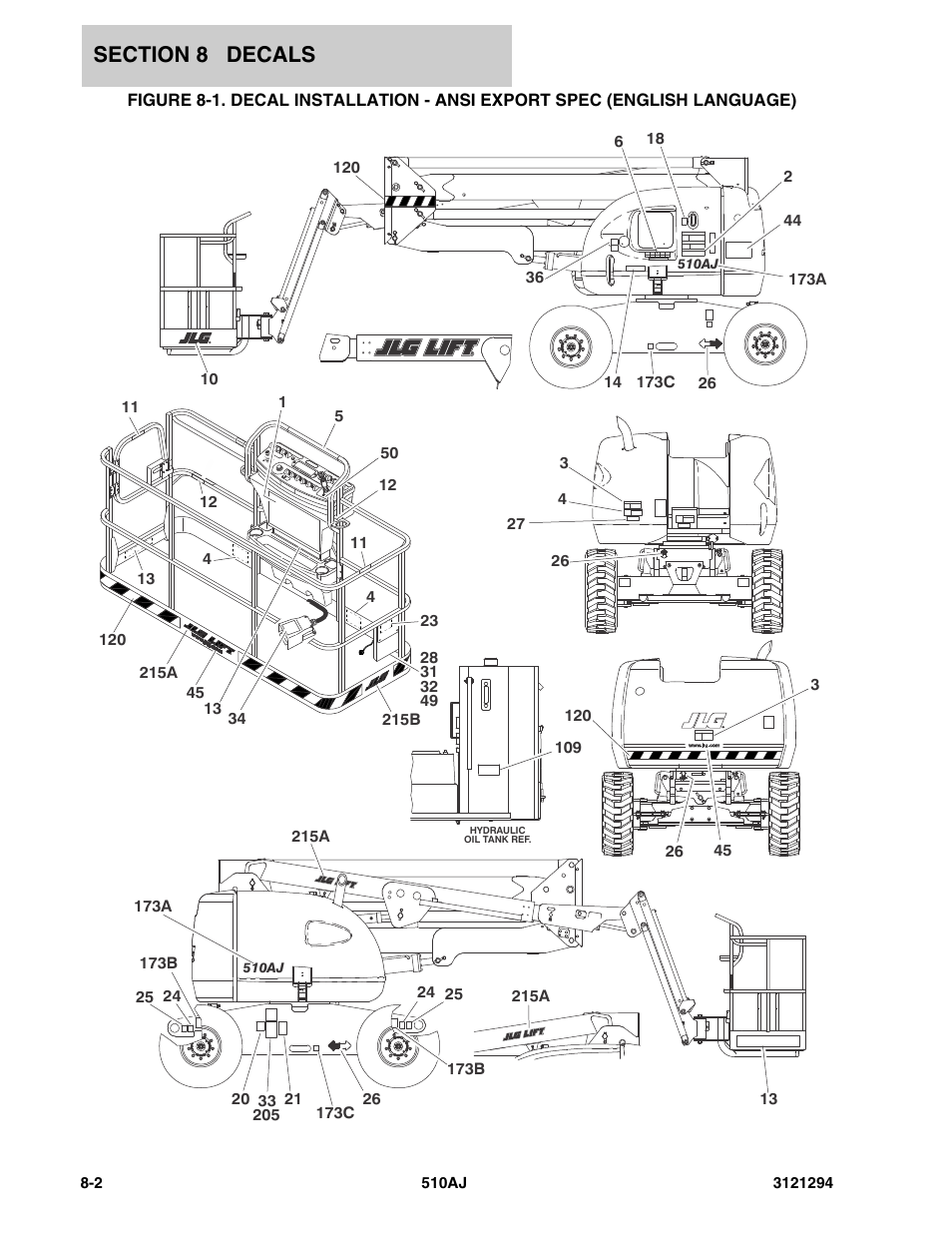 JLG 510AJ Parts Manual User Manual | Page 158 / 184