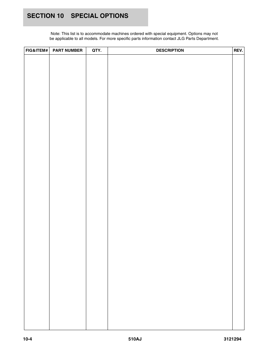 JLG 510AJ Parts Manual User Manual | Page 174 / 184