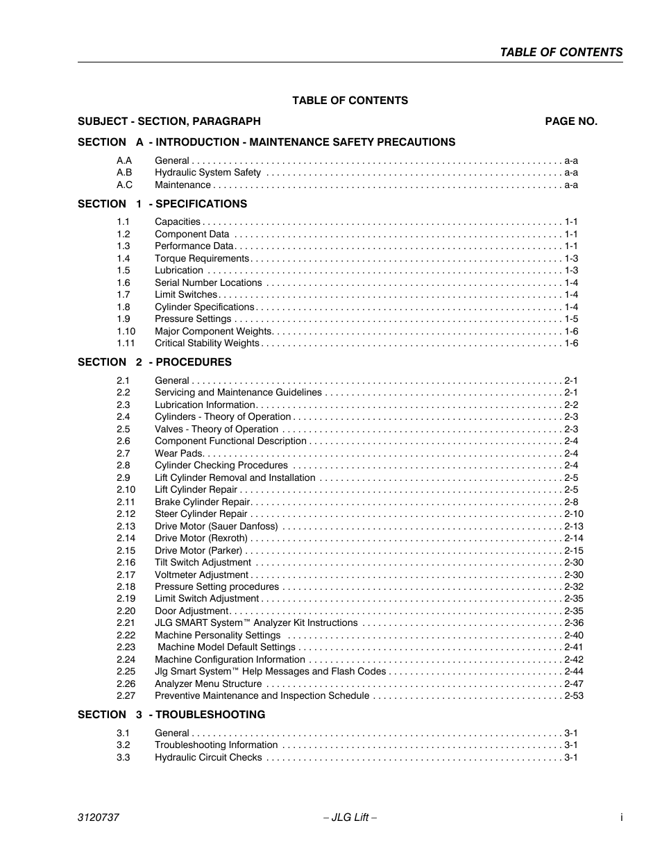 JLG 3246E2 ANSI Service Manual User Manual | Page 5 / 86