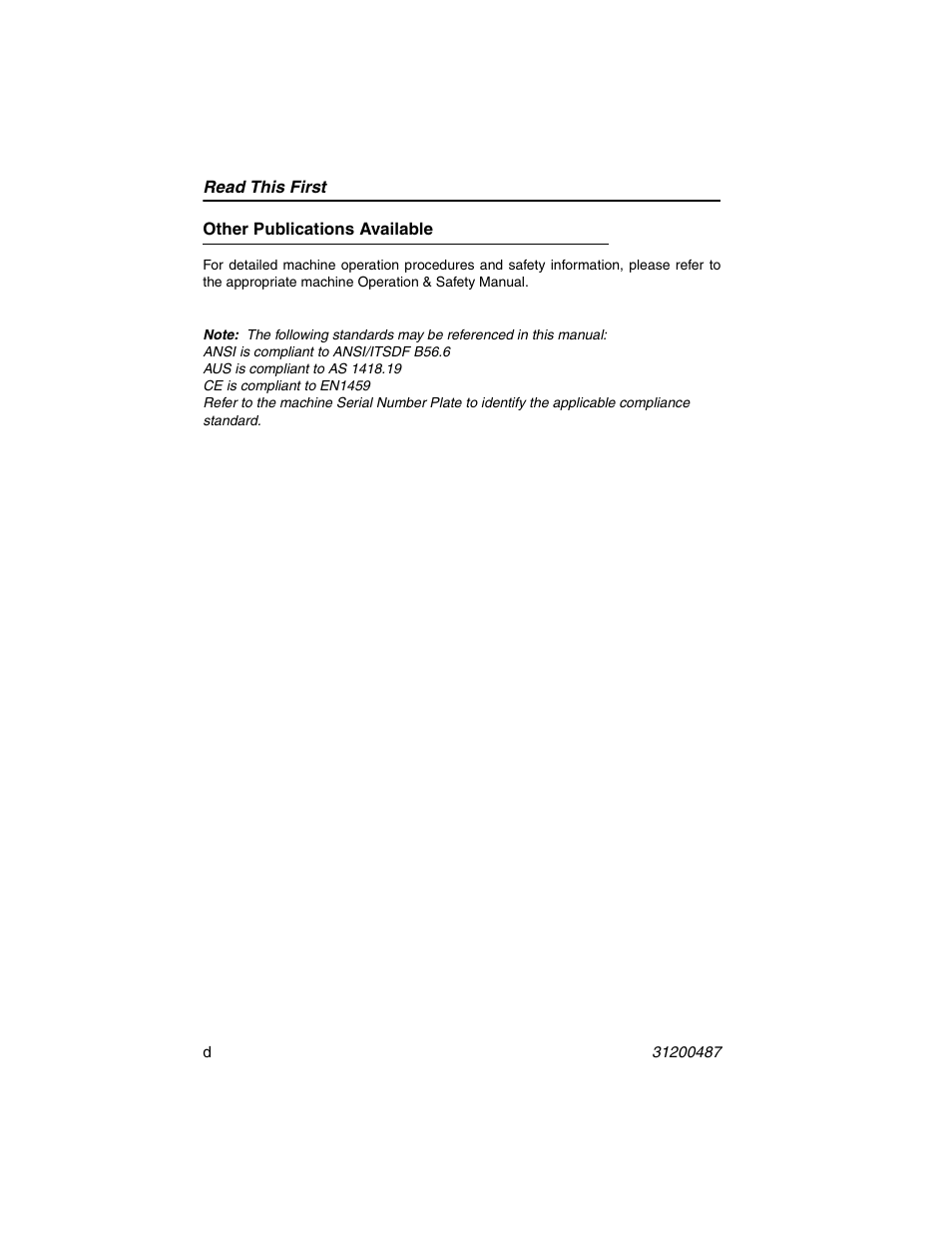 JLG 4009 Suspended Load Supplement Operator Manual User Manual | Page 6 / 46