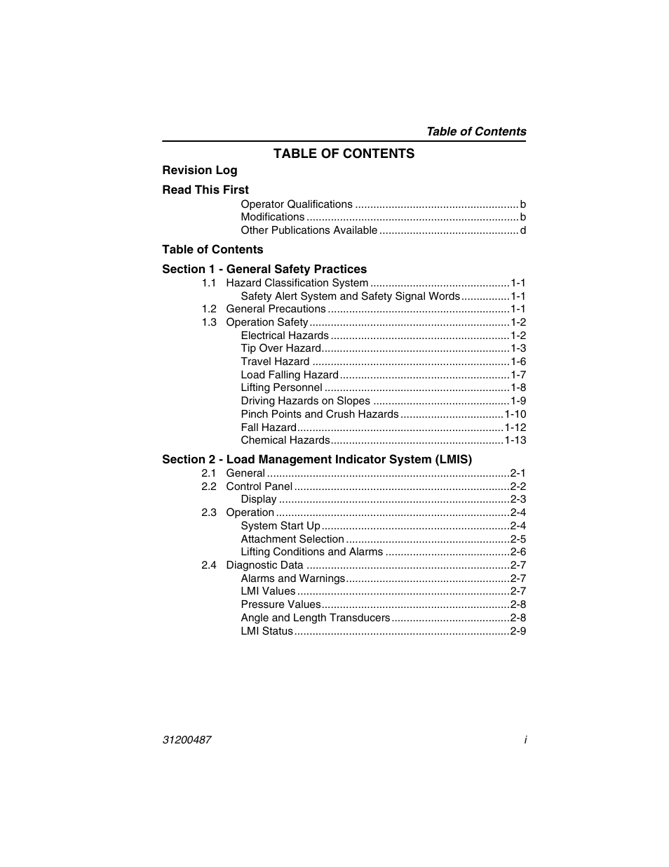 JLG 4009 Suspended Load Supplement Operator Manual User Manual | Page 7 / 46