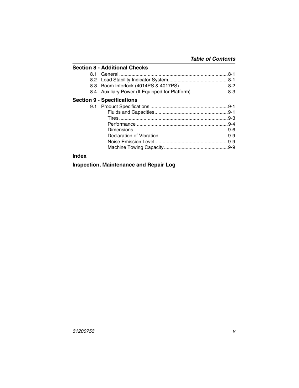 JLG 4017PS Operator Manual User Manual | Page 11 / 202