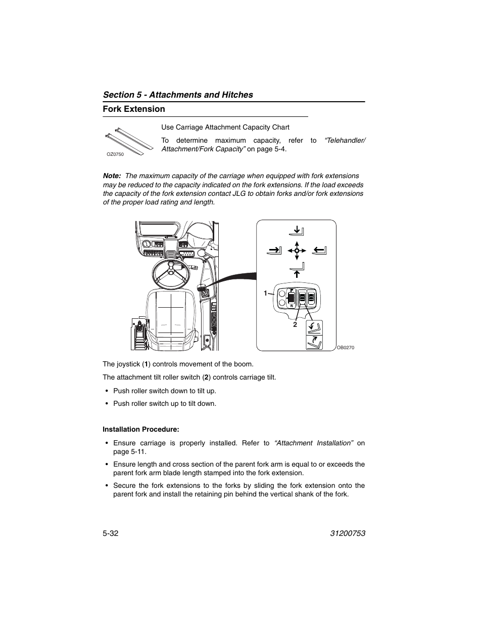 Fork extension, Fork extension -32 | JLG 4017PS Operator Manual User Manual | Page 124 / 202