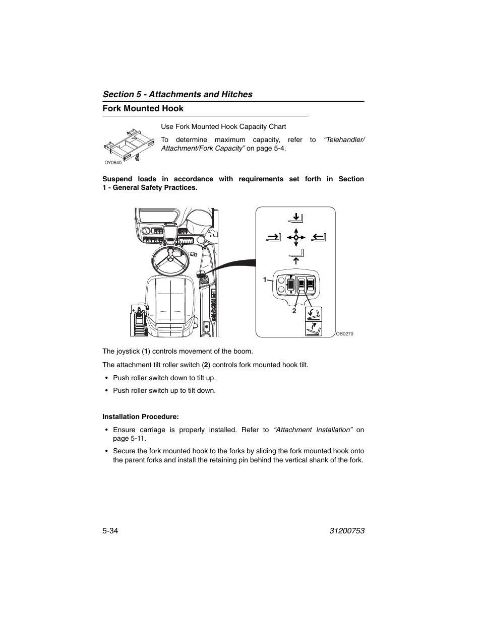 Fork mounted hook, Fork mounted hook -34 | JLG 4017PS Operator Manual User Manual | Page 126 / 202