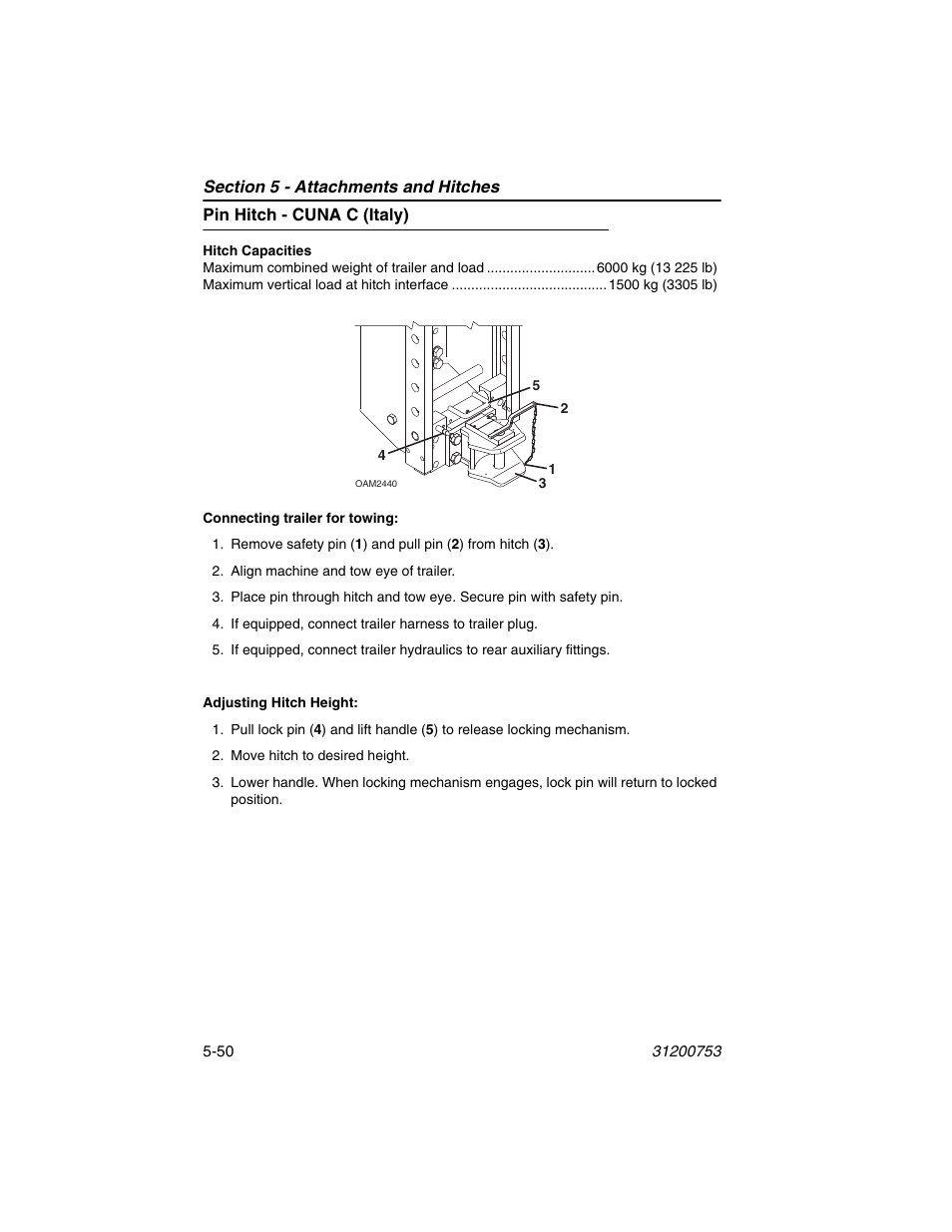 Pin hitch - cuna c (italy), Pin hitch - cuna c (italy) -50 | JLG 4017PS Operator Manual User Manual | Page 142 / 202