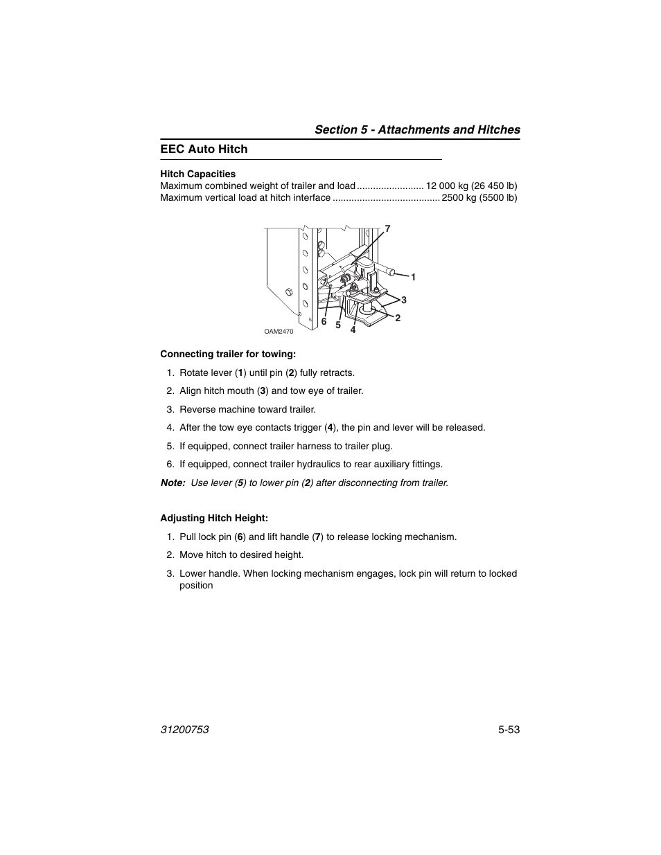 Eec auto hitch, Eec auto hitch -53 | JLG 4017PS Operator Manual User Manual | Page 145 / 202