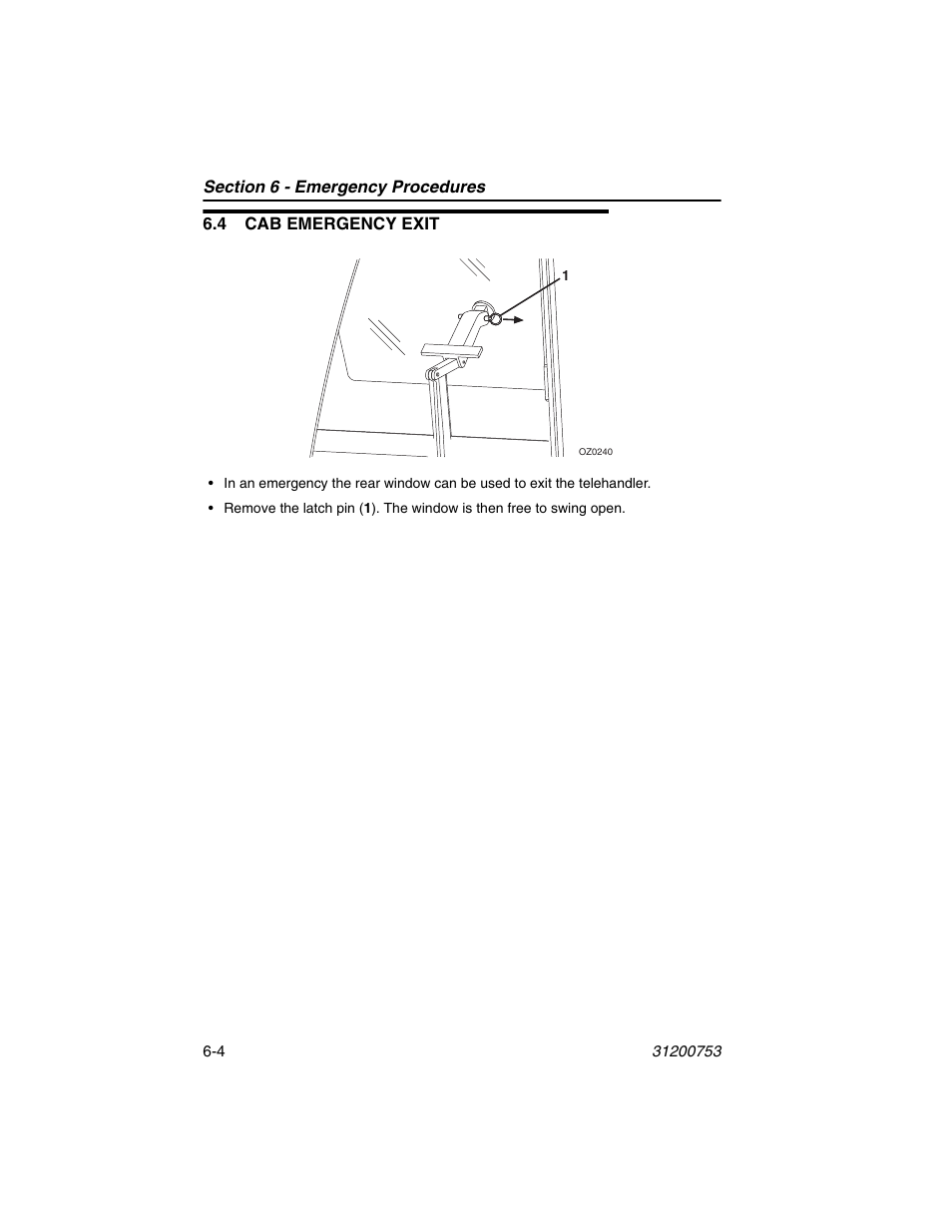 4 cab emergency exit, 4 cab emergency exit -4 | JLG 4017PS Operator Manual User Manual | Page 152 / 202