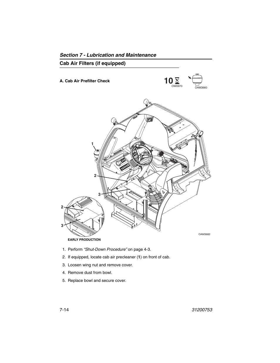 Cab air filters (if equipped), Cab air filters (if equipped) -14 | JLG 4017PS Operator Manual User Manual | Page 166 / 202