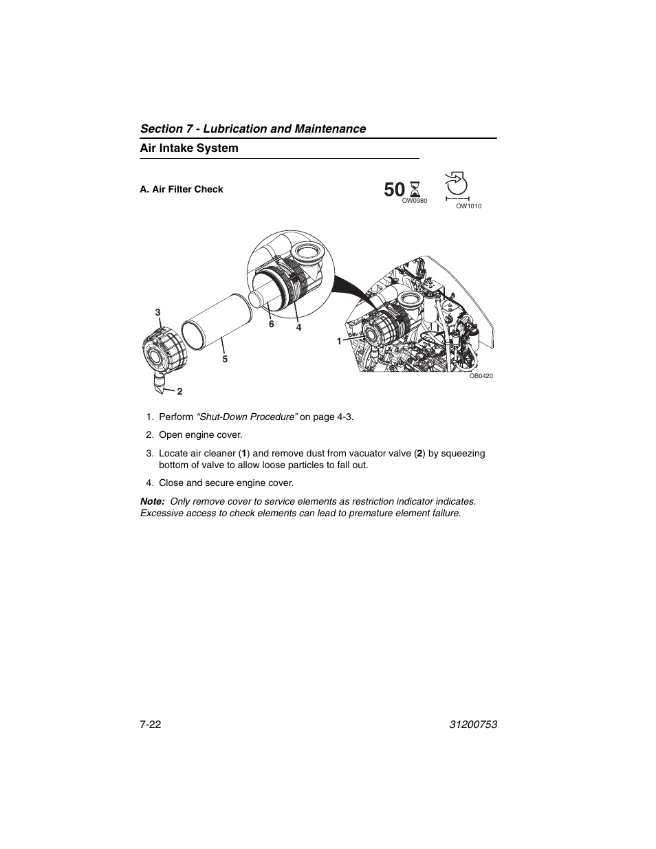 Air intake system, Air intake system -22 | JLG 4017PS Operator Manual User Manual | Page 174 / 202