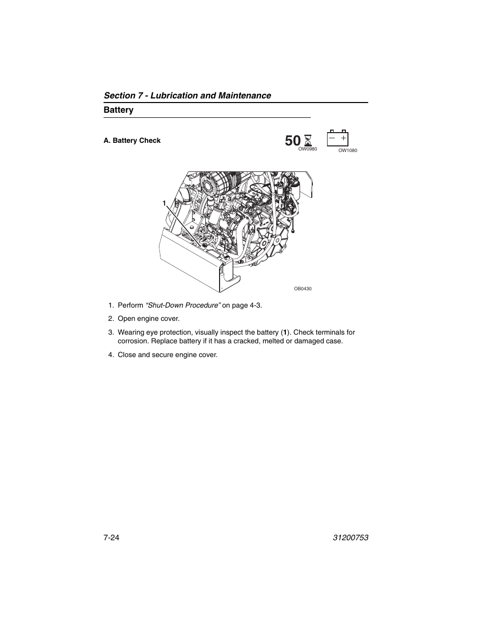 Battery, Battery -24 | JLG 4017PS Operator Manual User Manual | Page 176 / 202