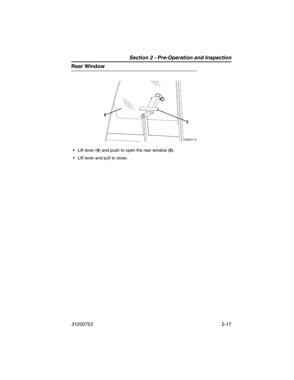 Rear window, Rear window -17 | JLG 4017PS Operator Manual User Manual | Page 43 / 202