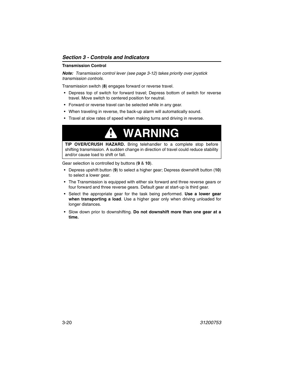 Warning | JLG 4017PS Operator Manual User Manual | Page 64 / 202