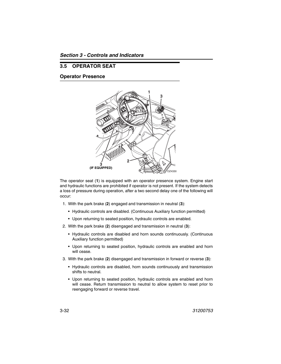 5 operator seat, Operator presence, 5 operator seat -32 | Operator presence -32 | JLG 4017PS Operator Manual User Manual | Page 76 / 202