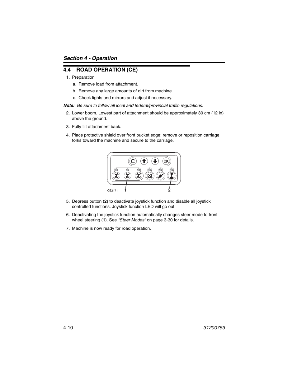 4 road operation (ce), 4 road operation (ce) -10 | JLG 4017PS Operator Manual User Manual | Page 90 / 202