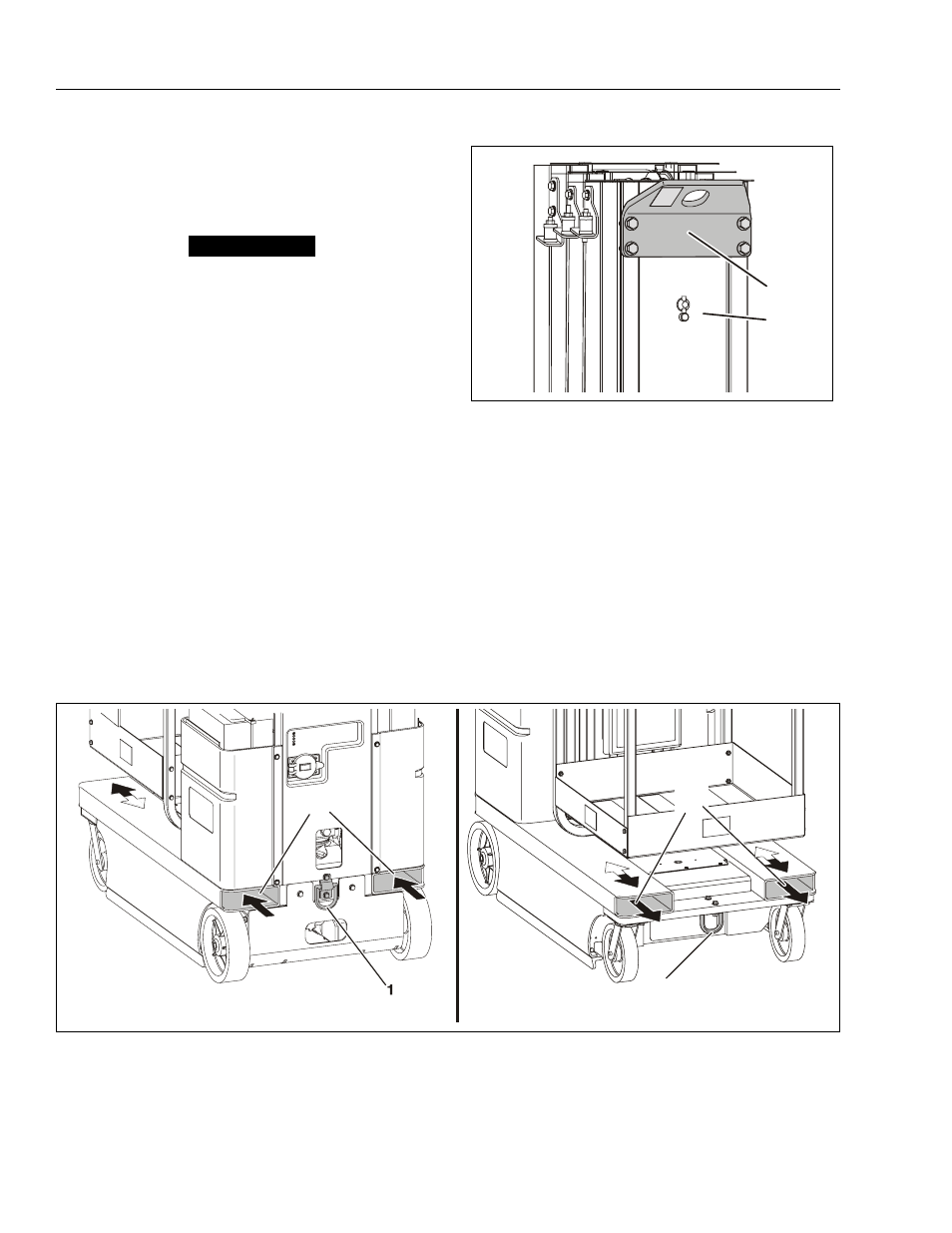 Machine tie-down, Crane hook accessory (dvl option), Fork-lift truck transport | Crane hook accessory -24 | JLG DVSP Series Operator Manual User Manual | Page 44 / 62