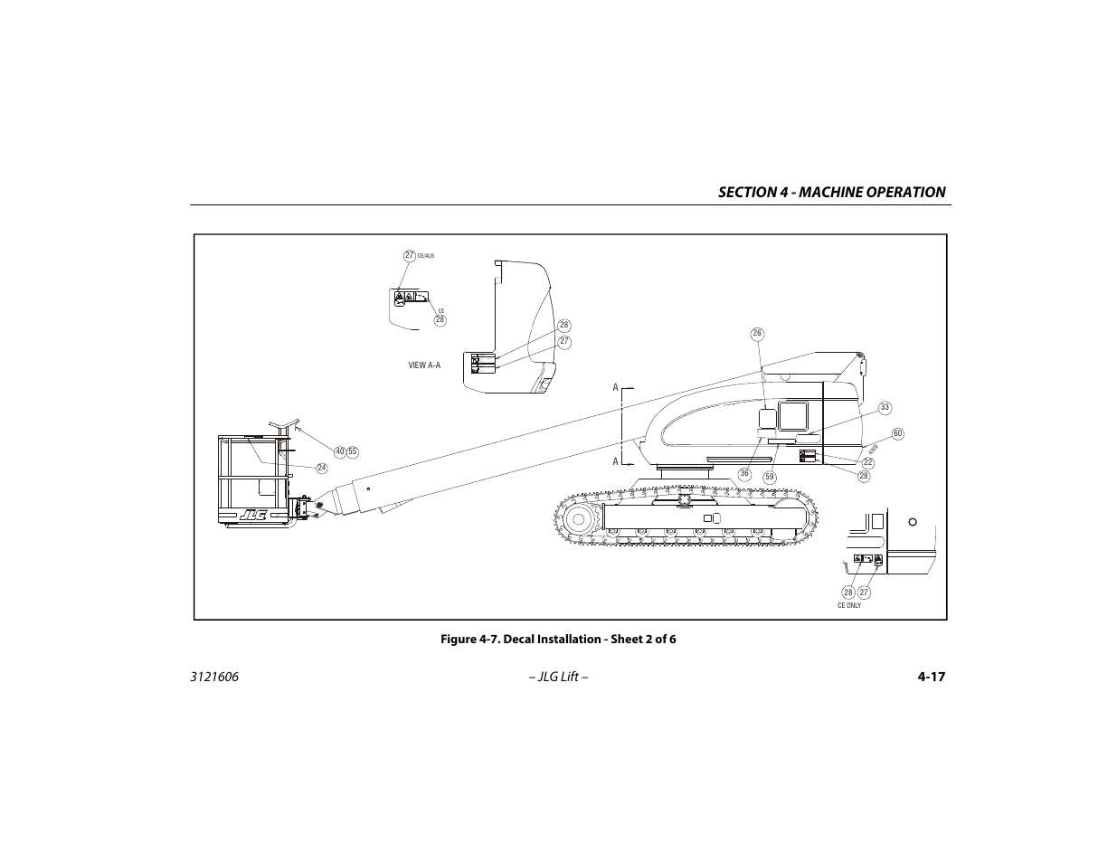 Decal installation - sheet 2 of 6 -17 | JLG 600SC_660SJC Operator Manual User Manual | Page 69 / 104