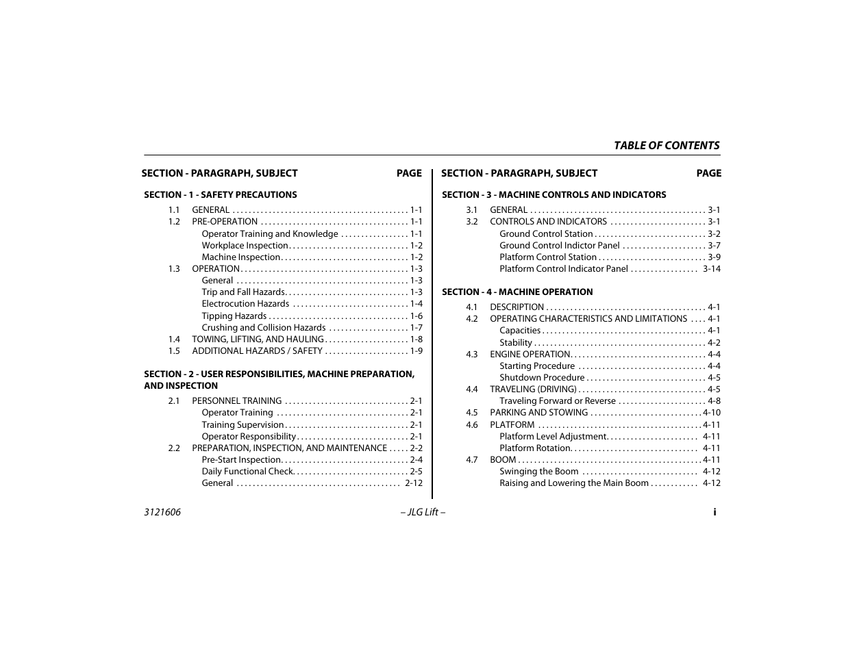 JLG 600SC_660SJC Operator Manual User Manual | Page 7 / 104