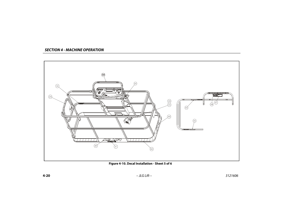 Decal installation - sheet 5 of 6 -20 | JLG 600SC_660SJC Operator Manual User Manual | Page 72 / 104