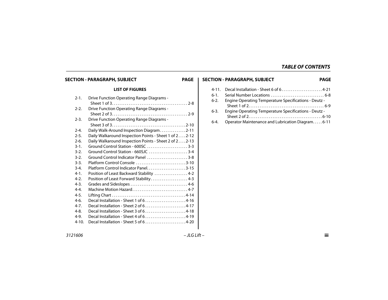 JLG 600SC_660SJC Operator Manual User Manual | Page 9 / 104