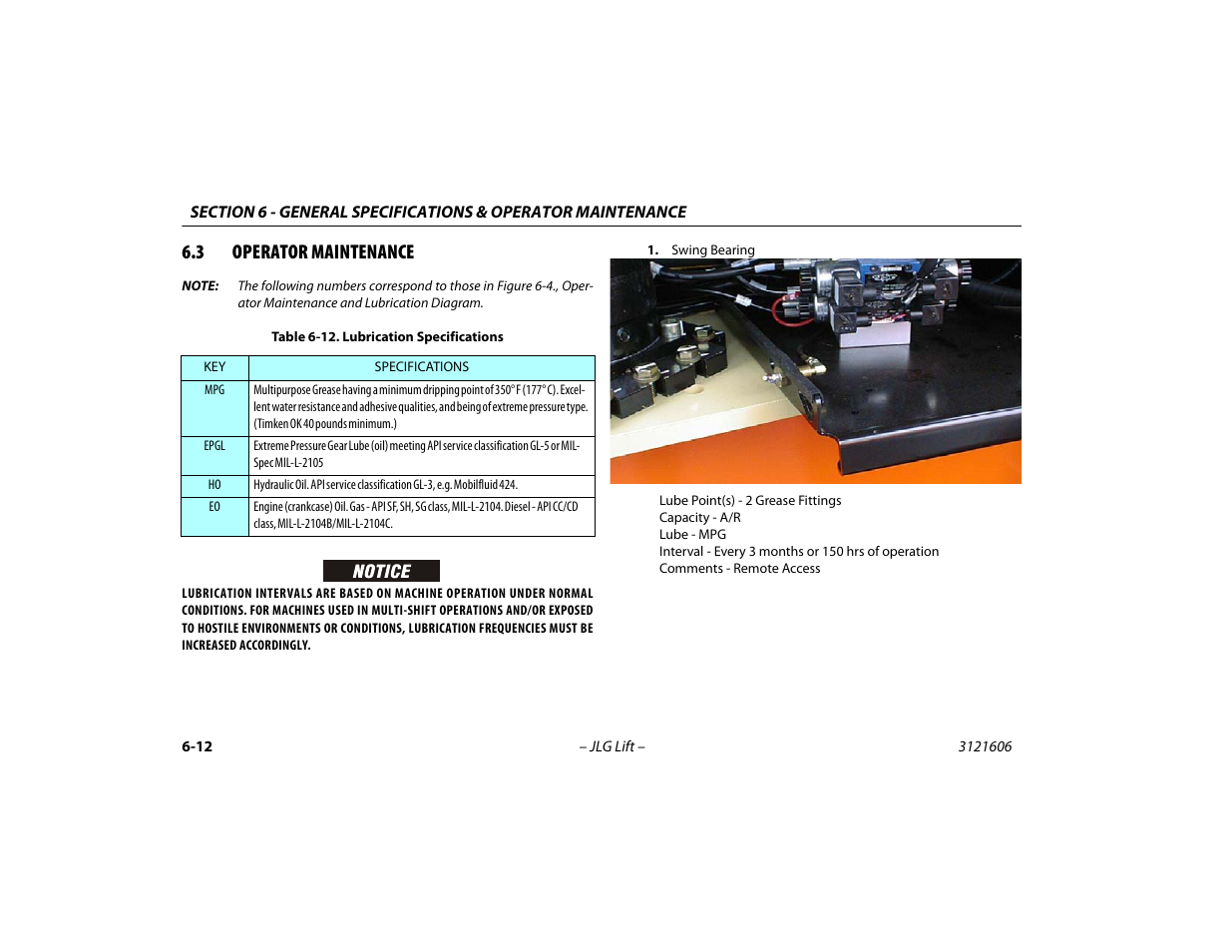 3 operator maintenance, Operator maintenance -12, Lubrication specifications -12 | JLG 600SC_660SJC Operator Manual User Manual | Page 94 / 104