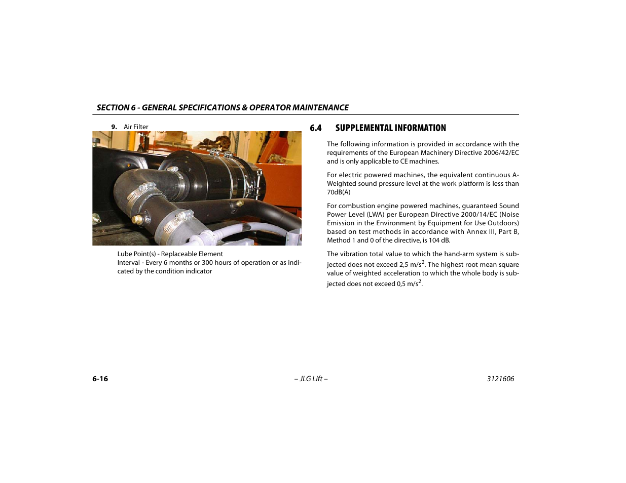 4 supplemental information, Supplemental information -16 | JLG 600SC_660SJC Operator Manual User Manual | Page 98 / 104