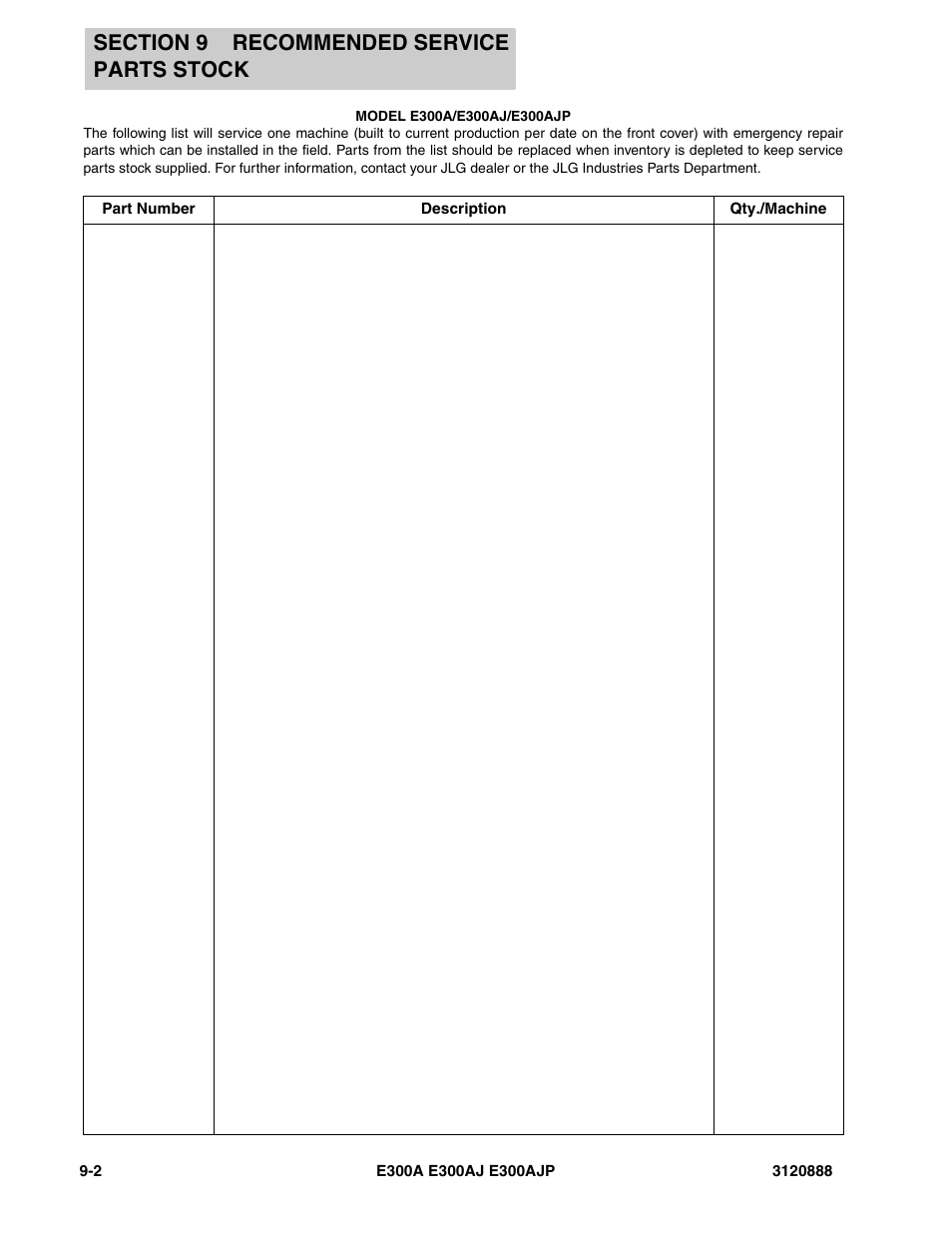 JLG E300 Parts Manual User Manual | Page 186 / 198