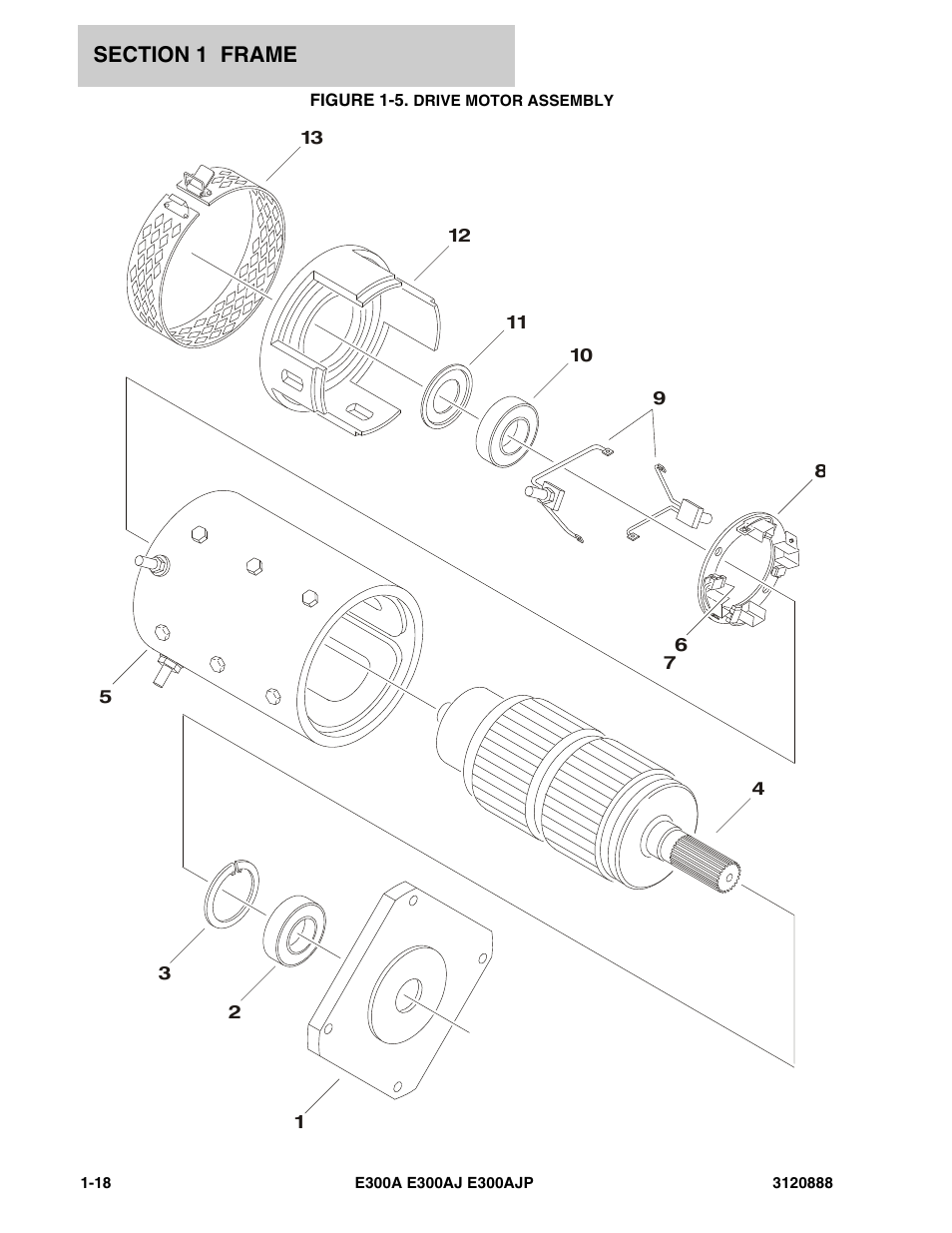 Figure 1-5. drive motor assembly | JLG E300 Parts Manual User Manual | Page 24 / 198