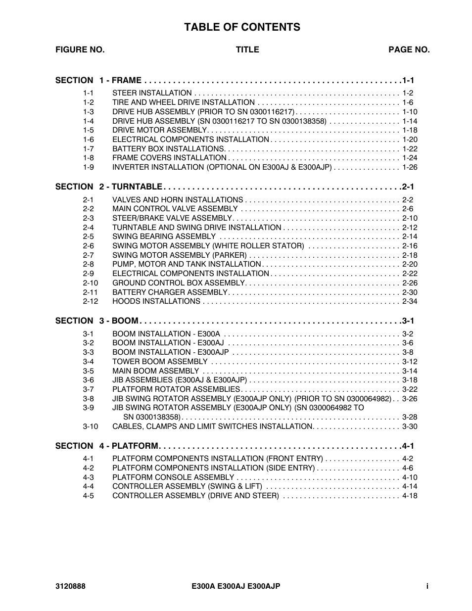 JLG E300 Parts Manual User Manual | Page 5 / 198
