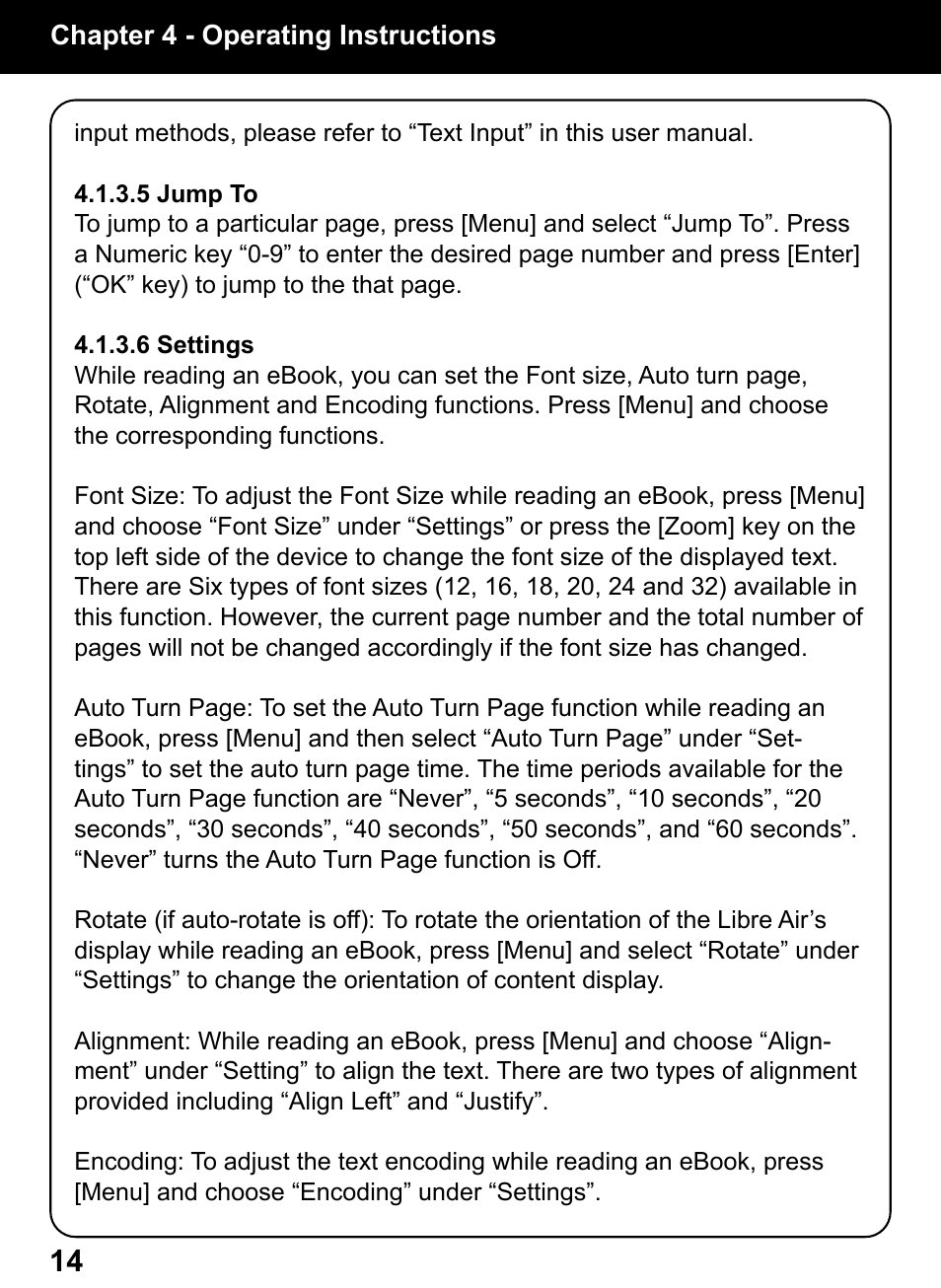 Aluratek AEBK02FB User Manual | Page 14 / 36