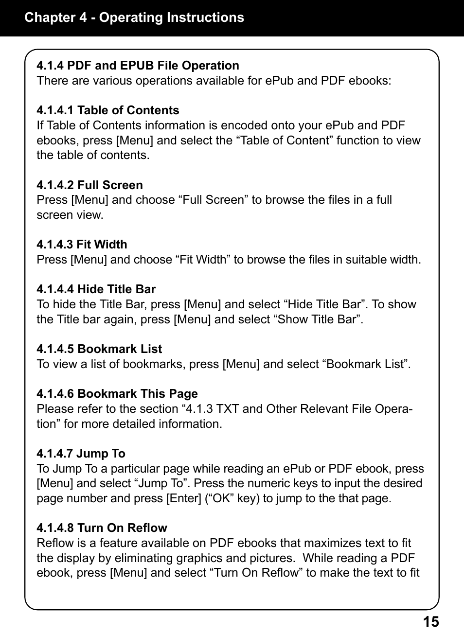 Aluratek AEBK02FB User Manual | Page 15 / 36
