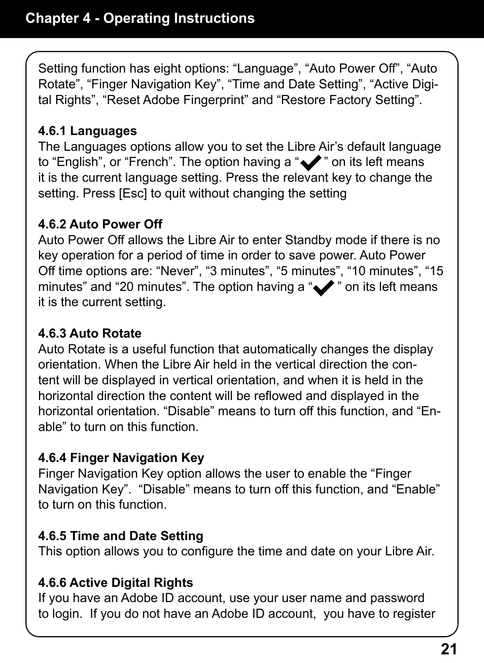 Aluratek AEBK02FB User Manual | Page 21 / 36