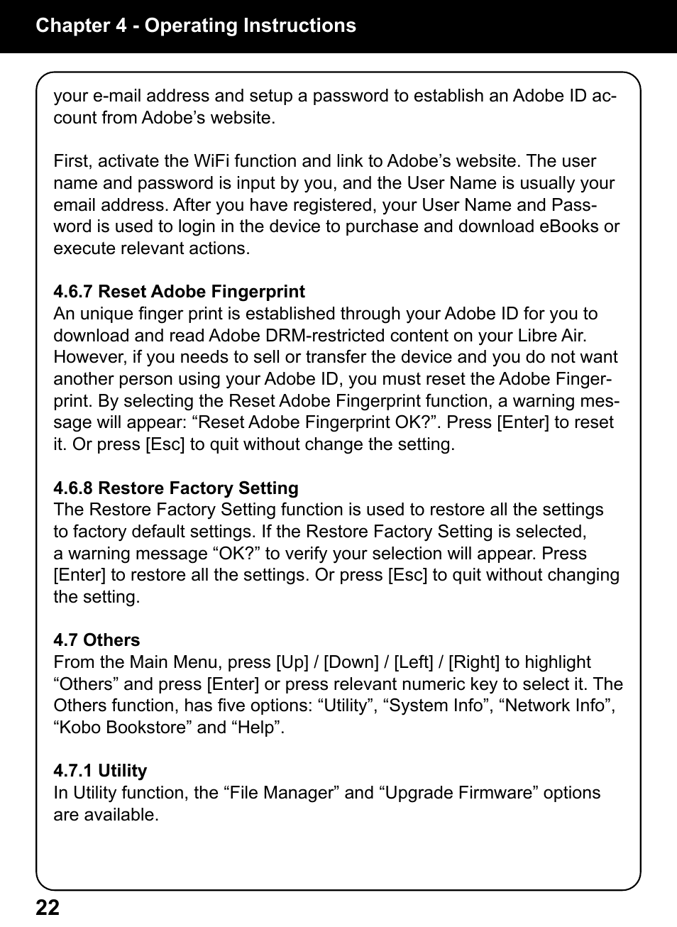 Aluratek AEBK02FB User Manual | Page 22 / 36