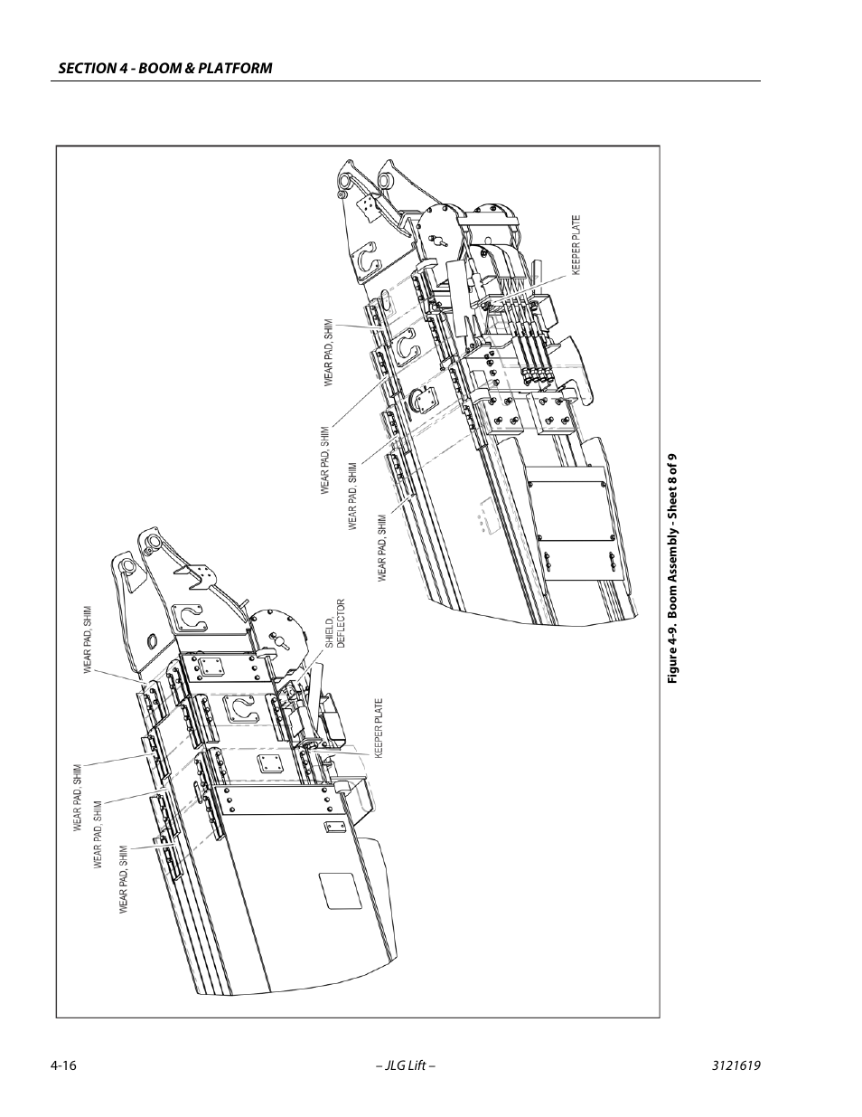 Boom assembly - sheet 8 of 9 -16 | JLG 1850SJ Service Manual User Manual | Page 102 / 452