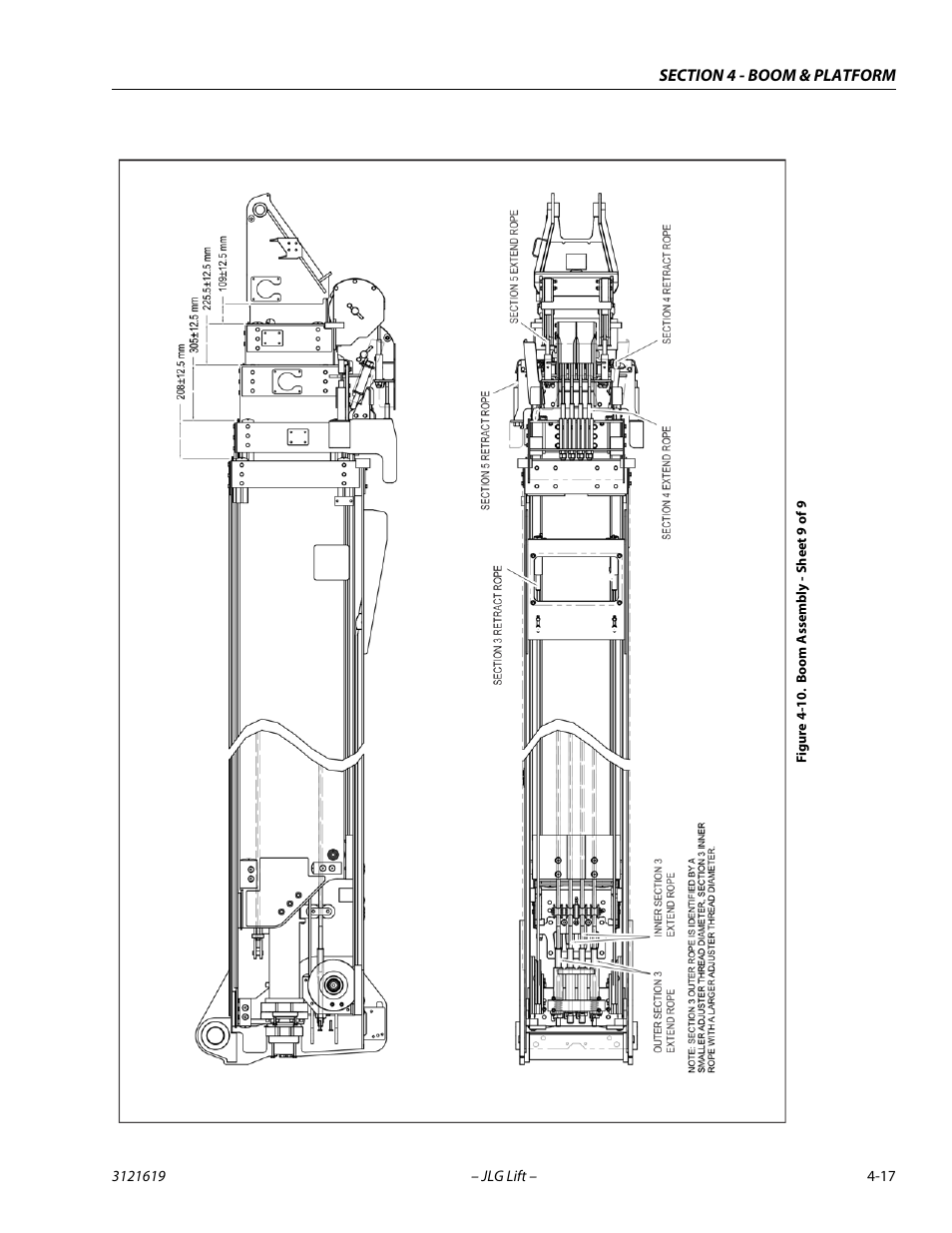 Boom assembly - sheet 9 of 9 -17 | JLG 1850SJ Service Manual User Manual | Page 103 / 452
