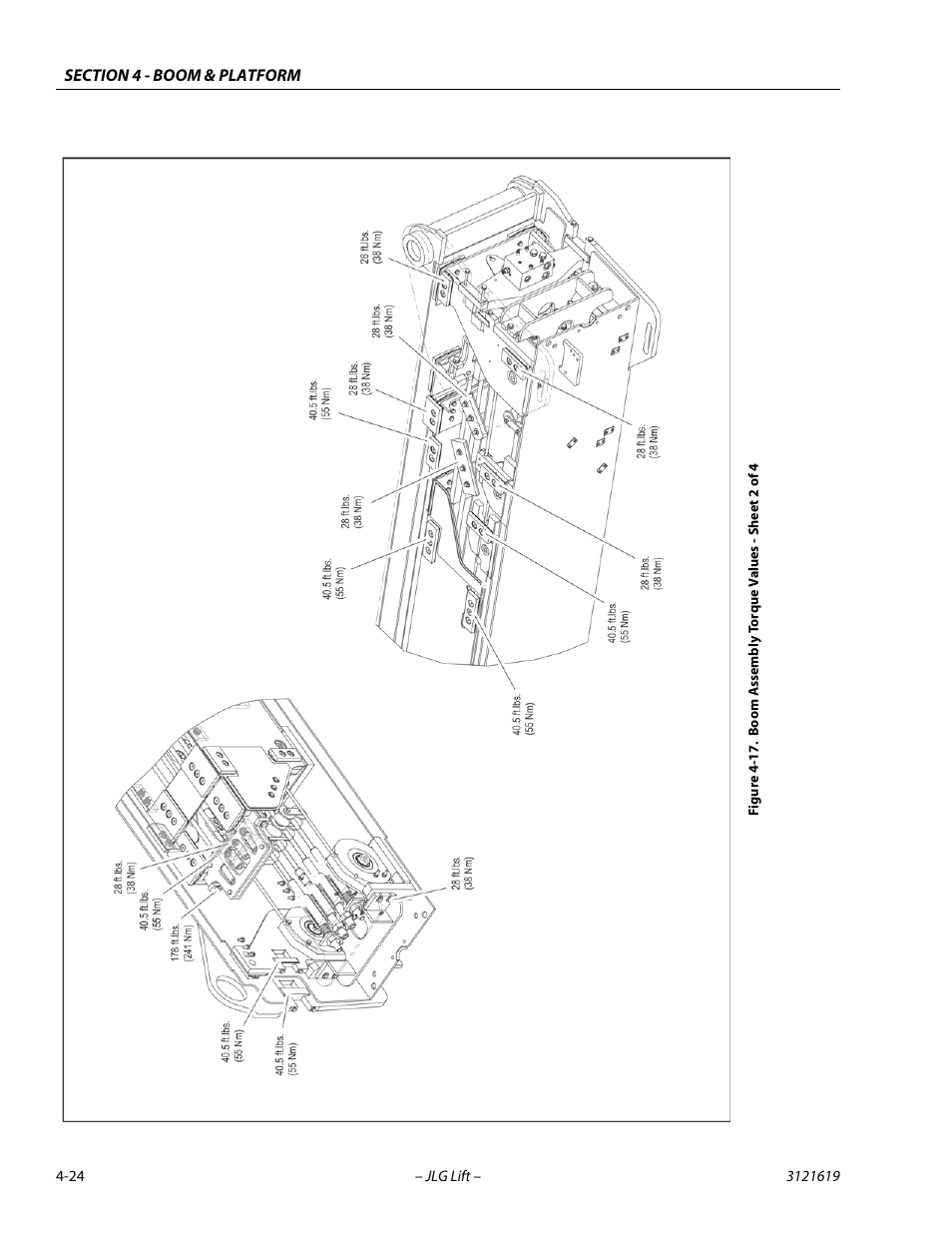 Boom assembly torque values - sheet 2 of 4 -24 | JLG 1850SJ Service Manual User Manual | Page 110 / 452