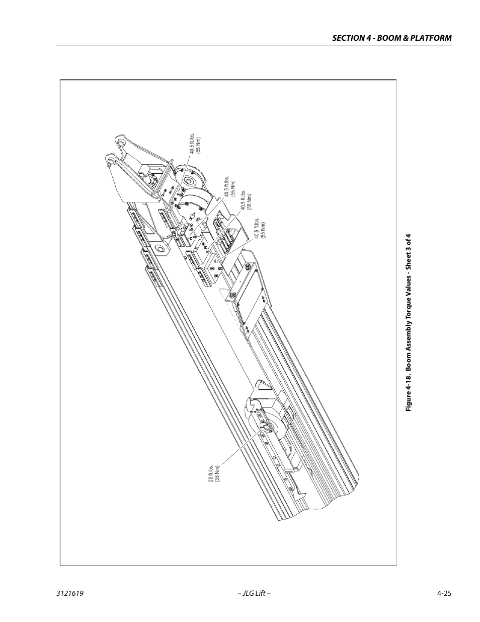 Boom assembly torque values - sheet 3 of 4 -25 | JLG 1850SJ Service Manual User Manual | Page 111 / 452