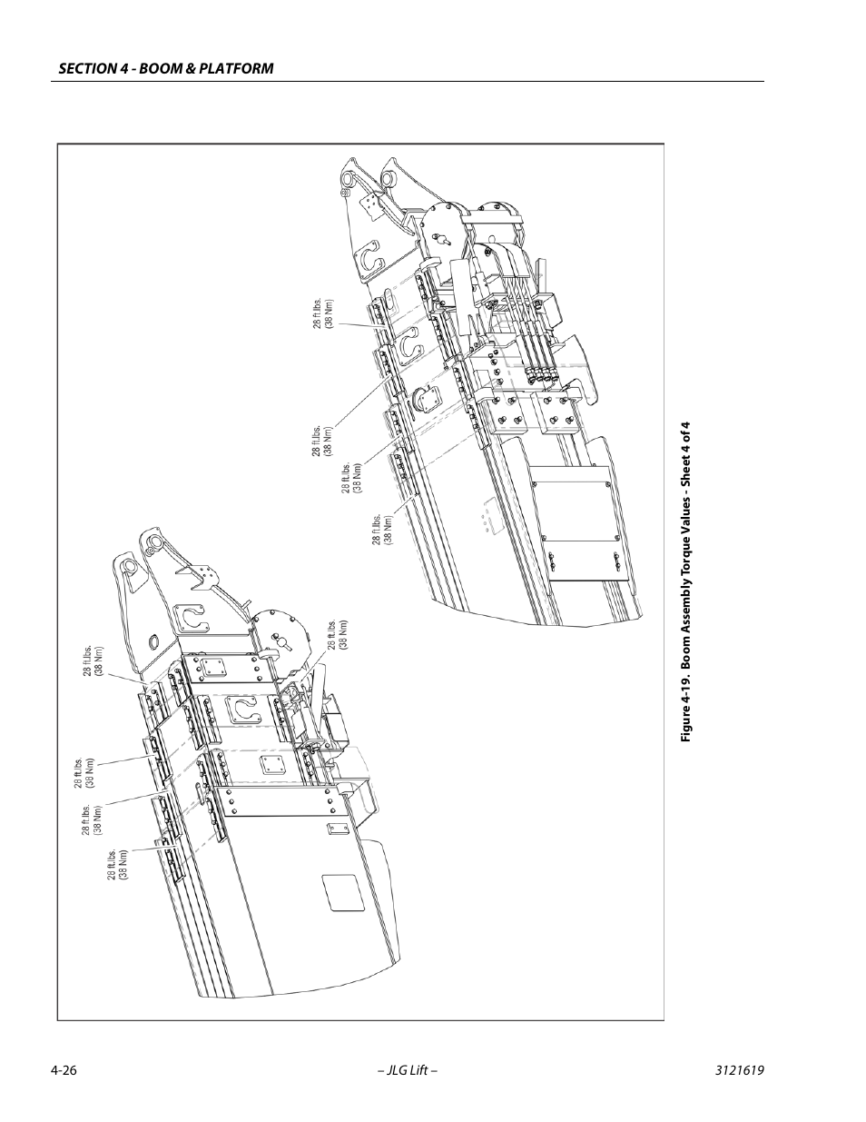 Boom assembly torque values - sheet 4 of 4 -26 | JLG 1850SJ Service Manual User Manual | Page 112 / 452