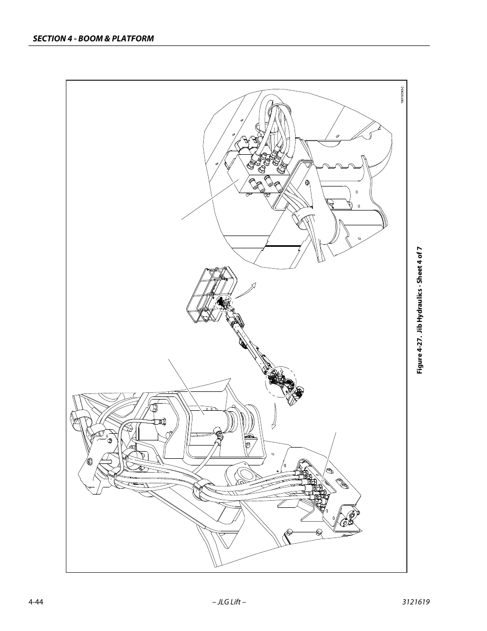 Jib hydraulics - sheet 4 of 7 -44 | JLG 1850SJ Service Manual User Manual | Page 130 / 452