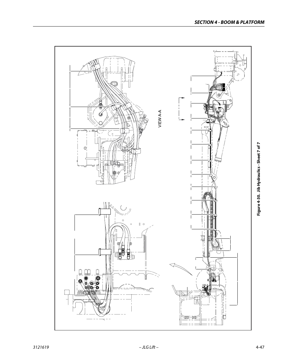 Jib hydraulics - sheet 7 of 7 -47 | JLG 1850SJ Service Manual User Manual | Page 133 / 452