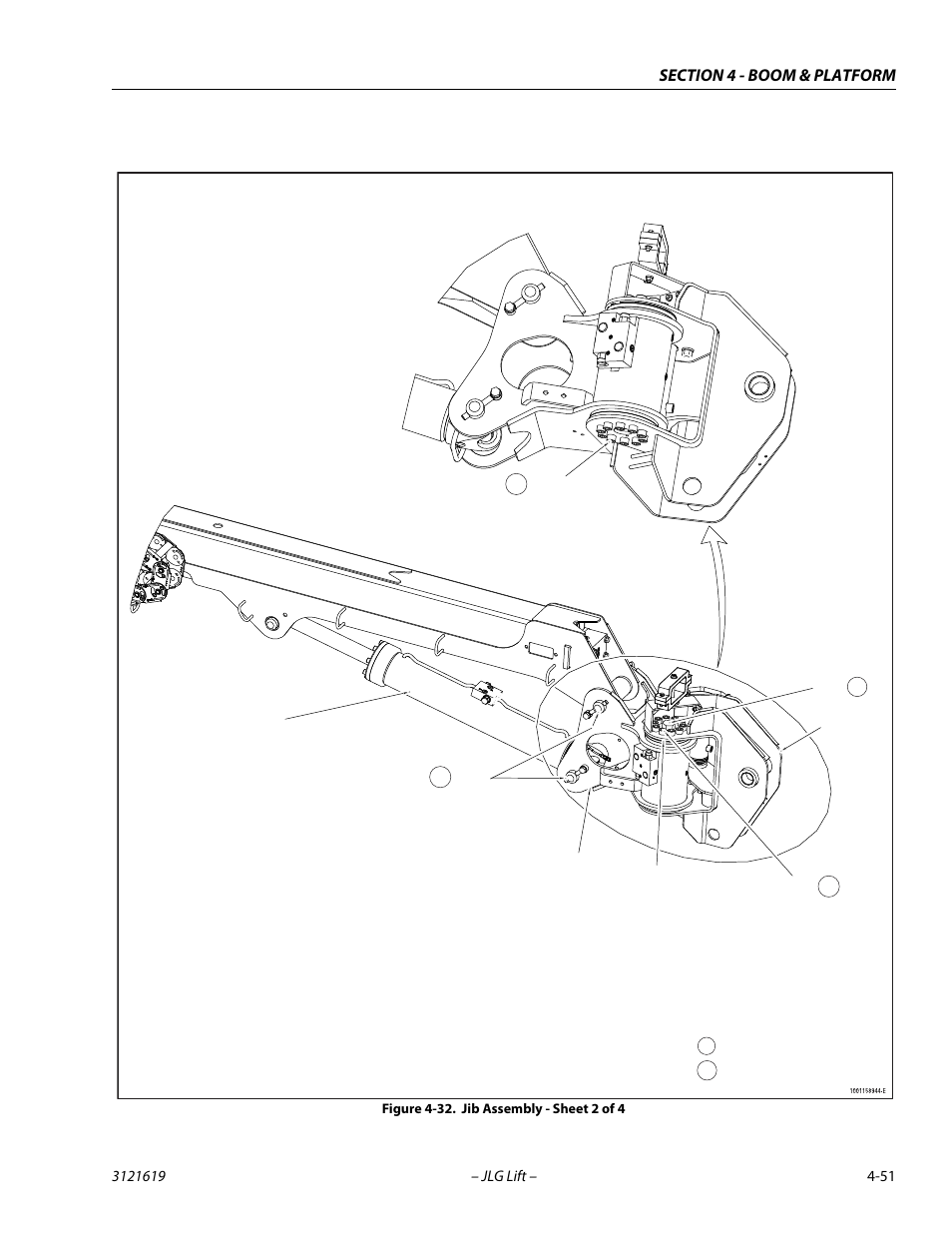 Jib assembly - sheet 2 of 4 -51 | JLG 1850SJ Service Manual User Manual | Page 137 / 452