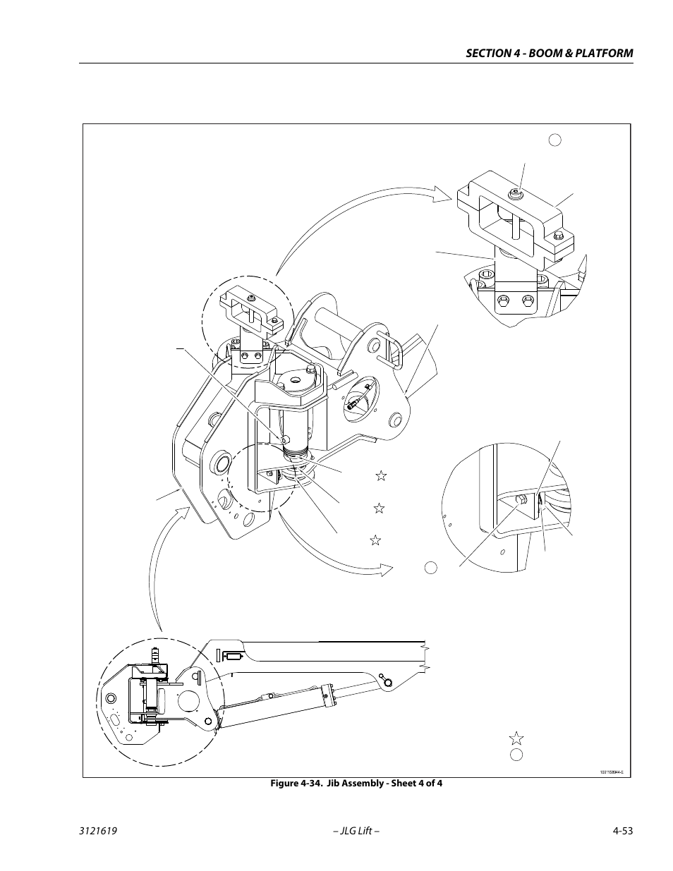 Jib assembly - sheet 4 of 4 -53 | JLG 1850SJ Service Manual User Manual | Page 139 / 452
