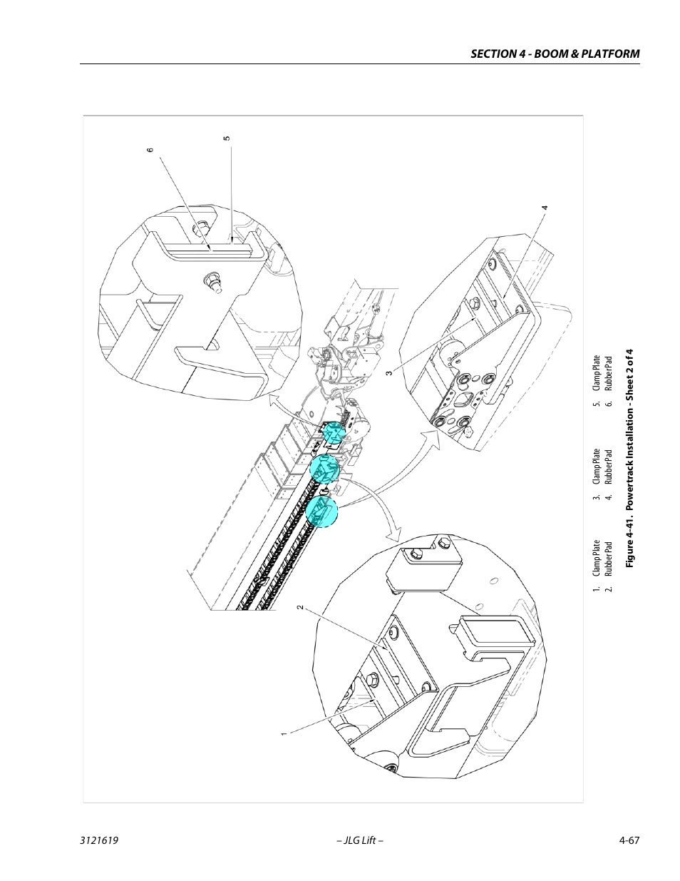 Powertrack installation - sheet 2 of 4 -67 | JLG 1850SJ Service Manual User Manual | Page 153 / 452