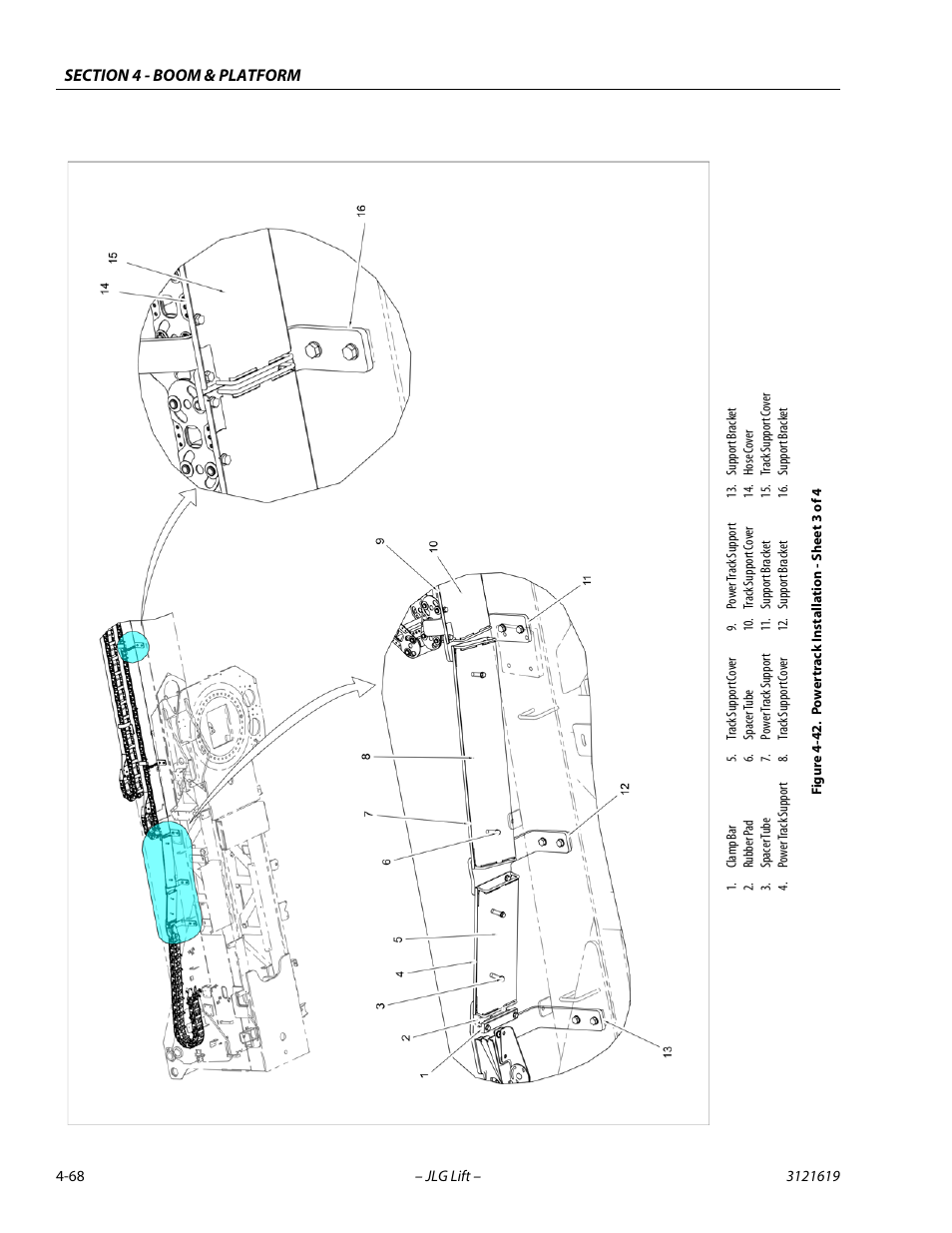 Powertrack installation - sheet 3 of 4 -68 | JLG 1850SJ Service Manual User Manual | Page 154 / 452