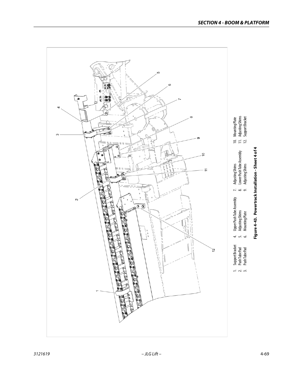 Powertrack installation - sheet 4 of 4 -69 | JLG 1850SJ Service Manual User Manual | Page 155 / 452