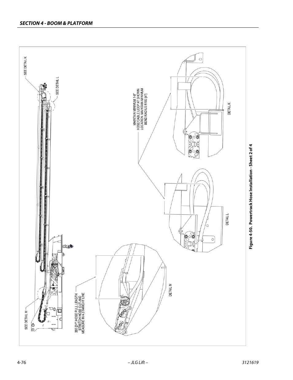 Powertrack hose installation - sheet 2 of 4 -76 | JLG 1850SJ Service Manual User Manual | Page 162 / 452