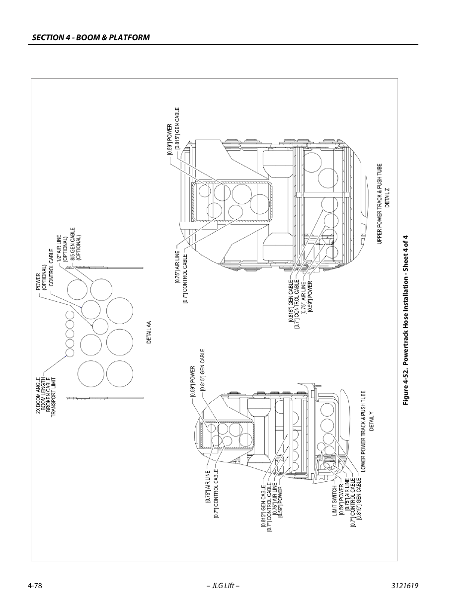 Powertrack hose installation - sheet 4 of 4 -78 | JLG 1850SJ Service Manual User Manual | Page 164 / 452