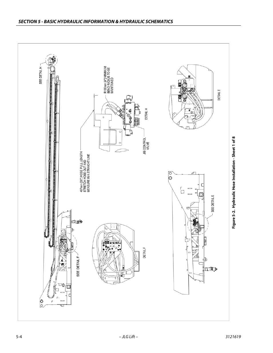 Hydraulic hose installation - sheet 1 of 8 -4 | JLG 1850SJ Service Manual User Manual | Page 174 / 452