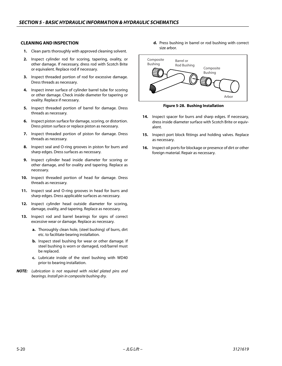 Bushing installation -20 | JLG 1850SJ Service Manual User Manual | Page 190 / 452