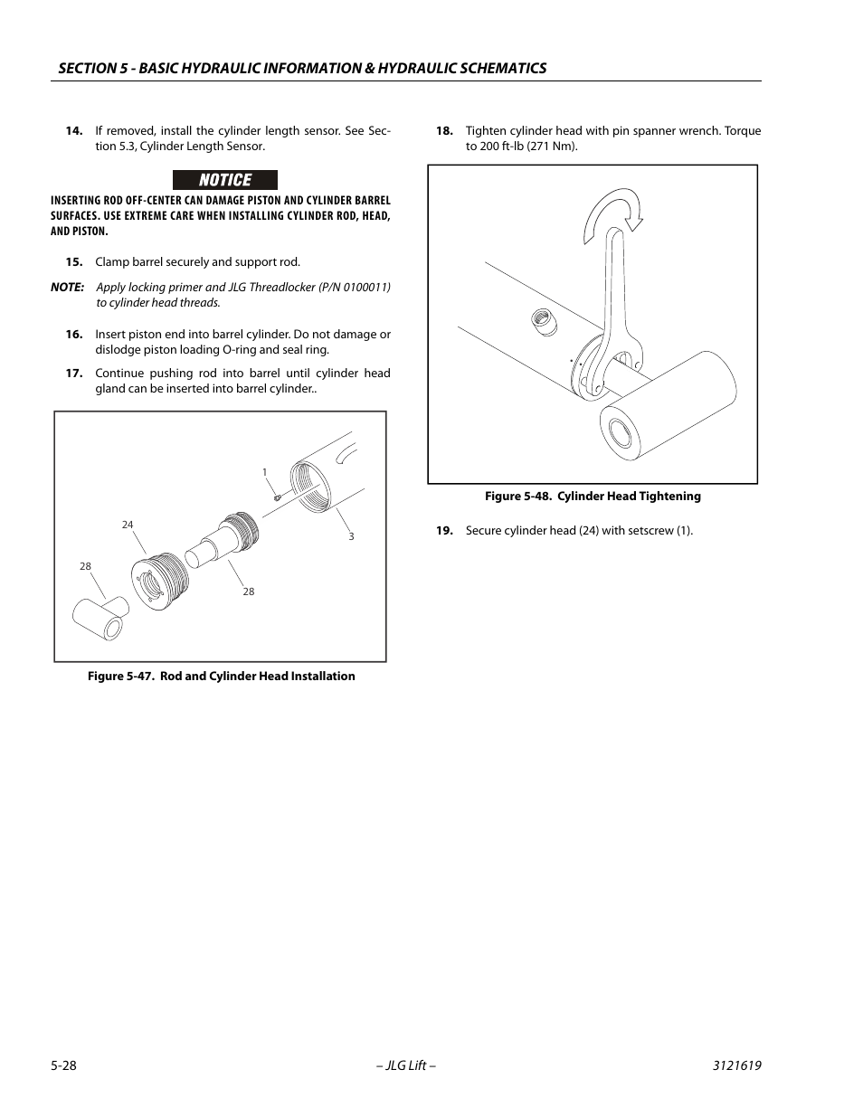 Rod and cylinder head installation -28, Cylinder head tightening -28 | JLG 1850SJ Service Manual User Manual | Page 198 / 452